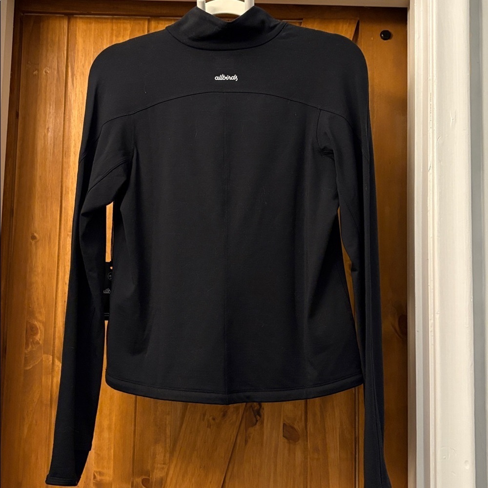 All Birds Natural Run Mid Layer Black Quarter-Zip Pullover Size Small NWT - Picture 5 of 7